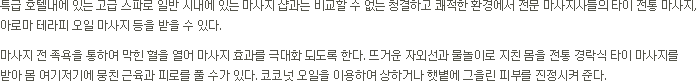 레전드 타이 마사지 소개(텍스트)